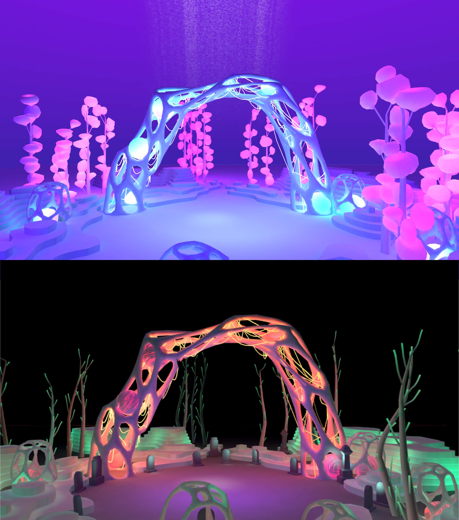 Abstract VR environment