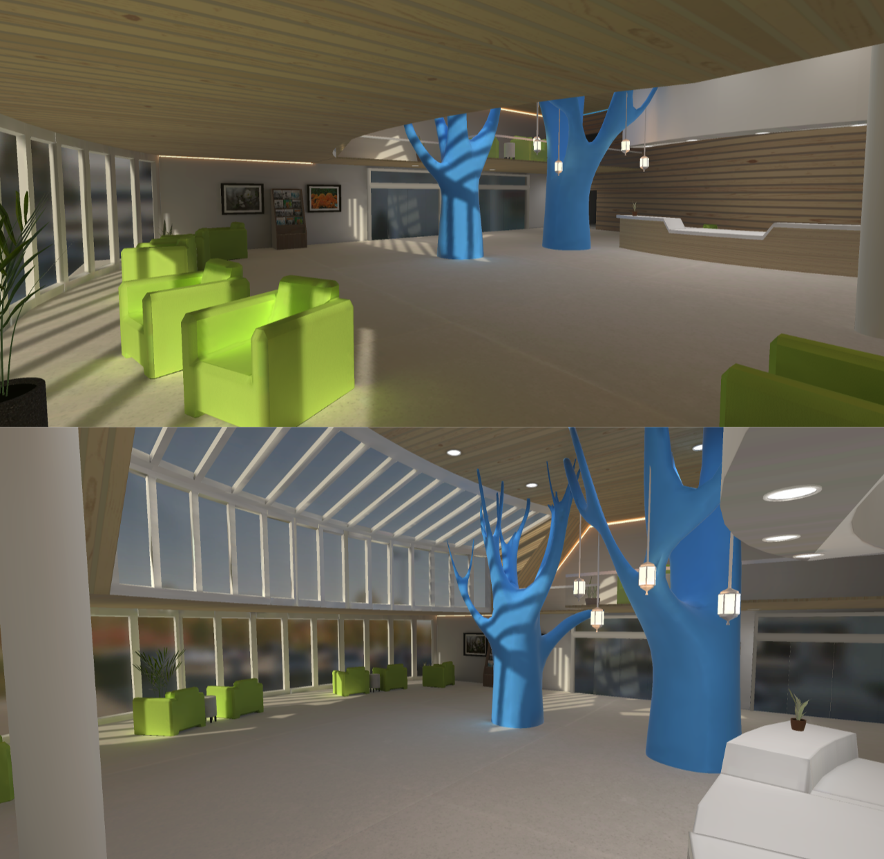 Hospital Lobby VR environment